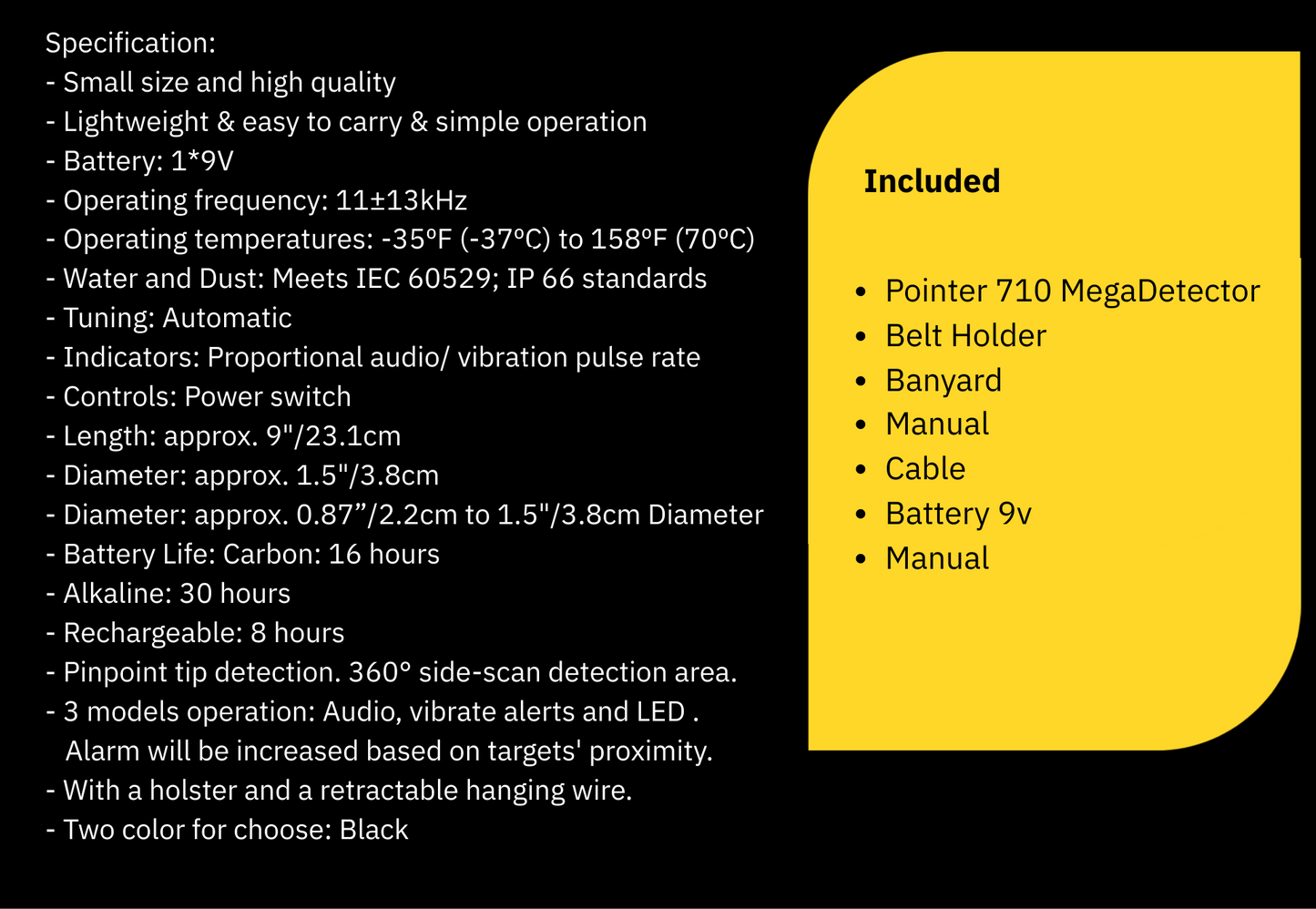 Megadetector MD-710: Waterproof Pinpointer for Precision Treasure Hunting