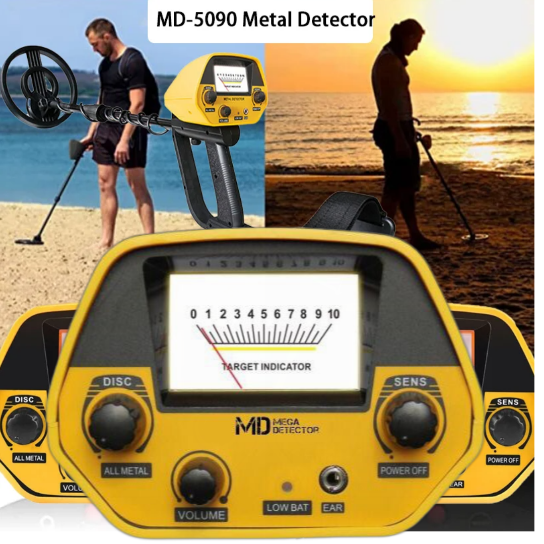 MegaDetector MD-5090: Advanced Metal Detector for Treasure Hunting, Relics, and Outdoor Exploration