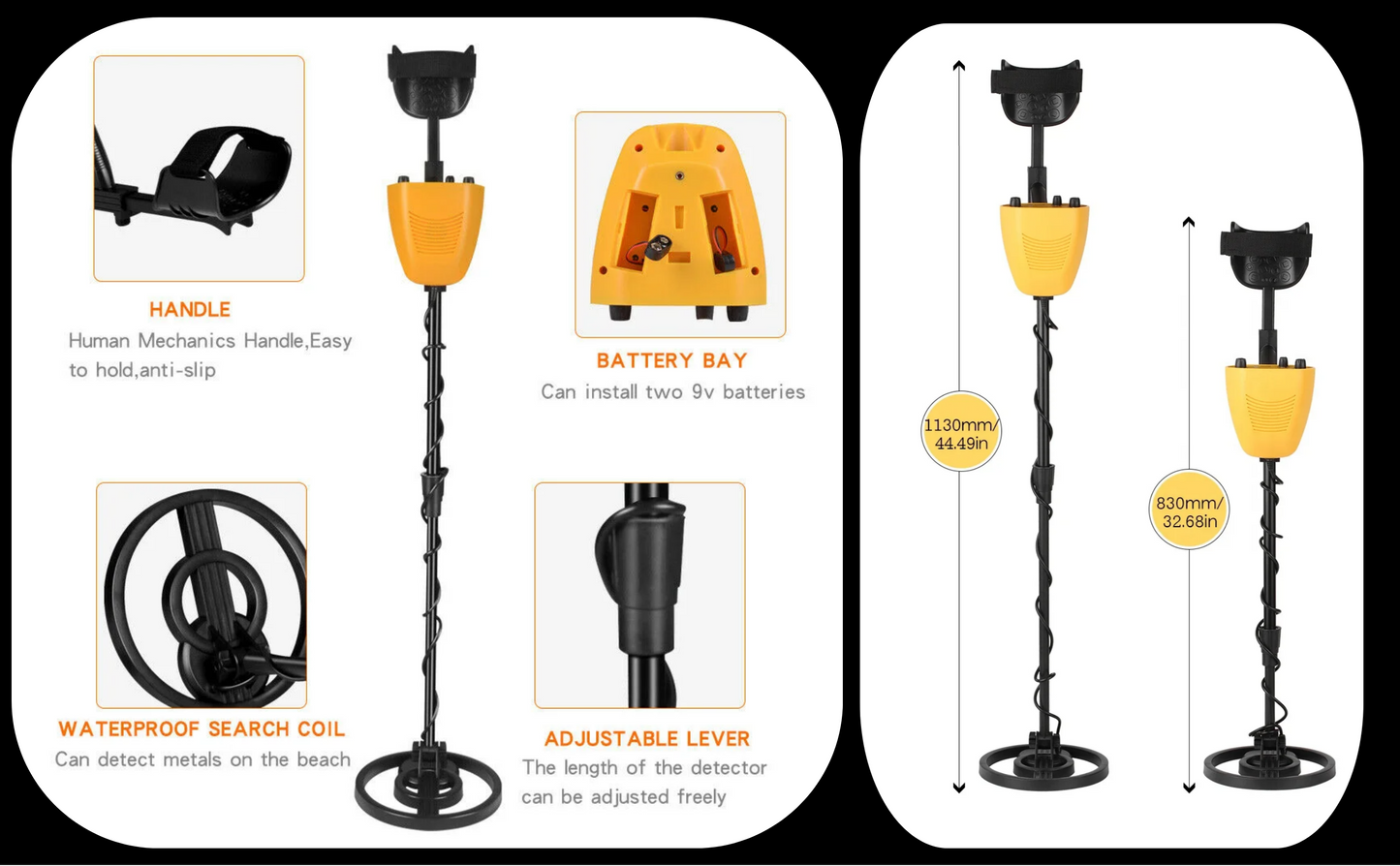 MegaDetector MD-5090: Advanced Metal Detector for Treasure Hunting, Relics, and Outdoor Exploration