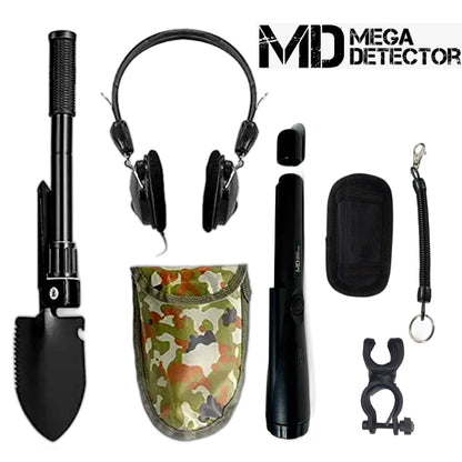 MegaDetector M55B: High-Performance Gold, Relic, and Artifact Detector with 10" Waterproof Coil, 5 Detection Modes, Large LCD Display, and Adjustable Sensitivity