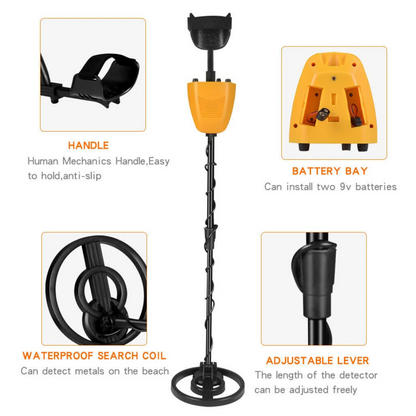 MegaDetector MD-5090: Advanced Metal Detector for Treasure Hunting, Relics, and Outdoor Exploration